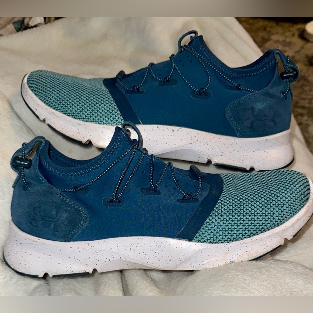 Under Armour Cinch Drift 2 Blue Multi Slip On Drawstring Running Shoes Womens